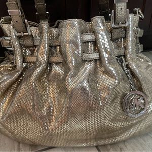 Gold Tone Micheal Kors Leather bag